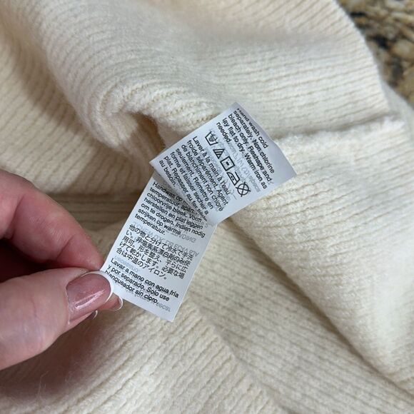 J. CREW Double Breasted Wool Blend Cardigan Coat In Cream Size M - Picture 8 of 11